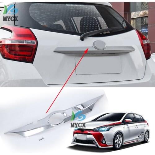 For Toyota Yaris XP150 2019 2020 Car Accessories Exterior ABS Chrome Rear Trunk Lid Molding Streamer Cover Sedan Car-styling
