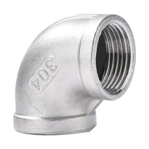 1/8" 1/4" 3/8" 1/2" 3/4" 1" BSP Female Thread 304 Stainless Steel 90 Degree Elbow Pipe Fitting Connector Coupler Adapter