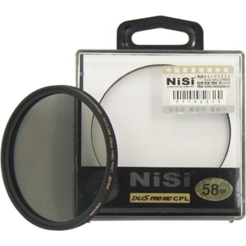 NISI 58mm PRO MC CPL Multi Coated Circular Polarizer Lens Filter