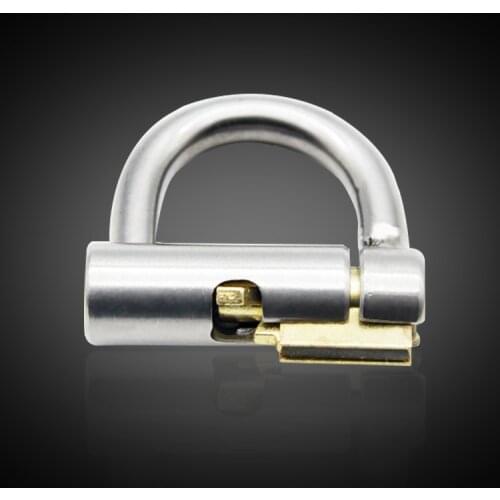 Metal Male PA Chastity Device D-Ring PA Lock Glans Piercing Bondage Penis Ring Cock Cage Adult PA Accessories Sex Toy for Men