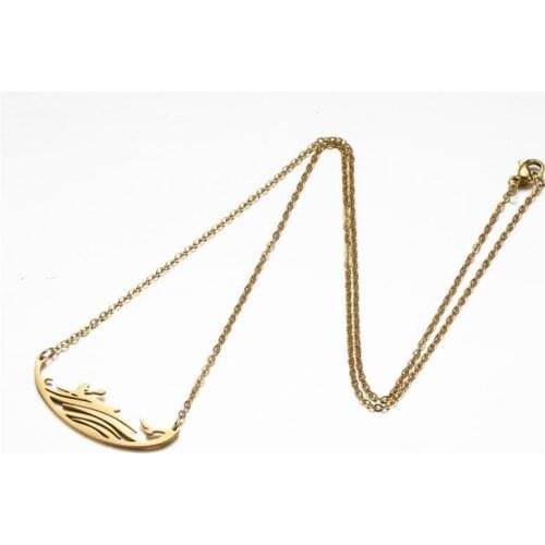 Mens Sports Canoeing Deserve To Act The Role Of Stainless Steel Contracted Surfing Clavicle Chain Pendant Necklace