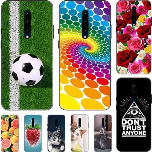 Soft TPU Cover For Oneplus 7 pro 6.67" Case Cute Lovely Cartoon Phone Coque For Oneplus 7T Pro Capa Shell Bag