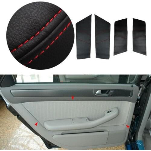 Car Microfiber Leather Interior Door Panel Cover Trim For Audi A6 2004