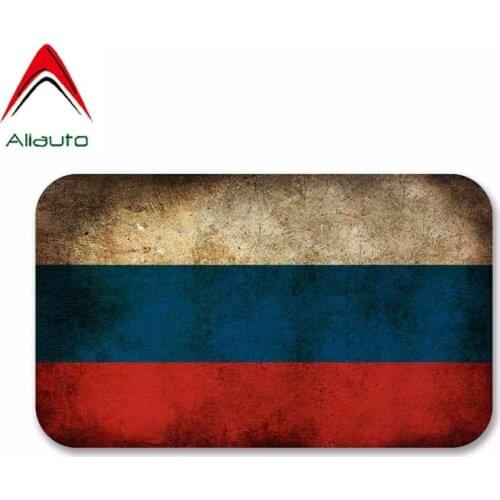 Aliauto Bicycle Funny Decal Automobile Accessories Russian Flag Car Sticker Sunscreen Waterproof Reflective Decals PVC,11cm*6cm