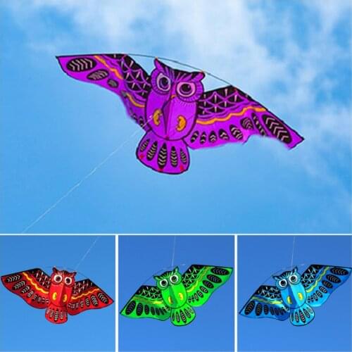 New Cartoon Owl Flying Kites For Children Adult Outdoor Fun Sports Toy
