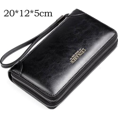 New Men Clutch Bags Wallets Leather Men Bags Wallet Leather Long Wallet With Coin Pocket men Purse