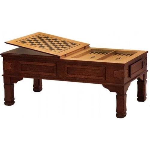 New Modern Masifart Backgammon Medium Tripod Light Walnut coffe table table basse