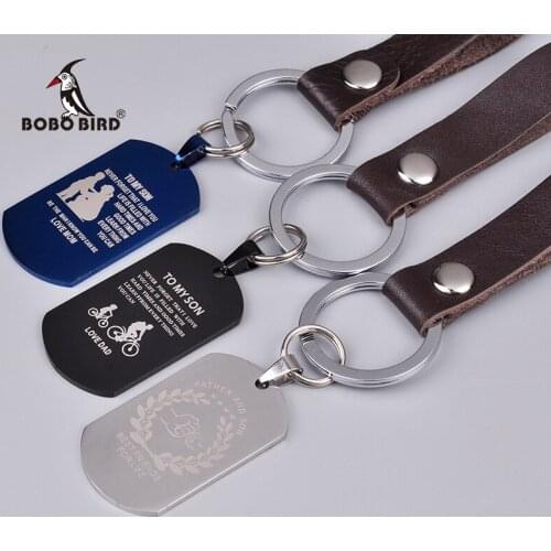 Stainless Steel Custom Pendant Dogtag Engraved Logo Name Key Chain Necklace for Gift