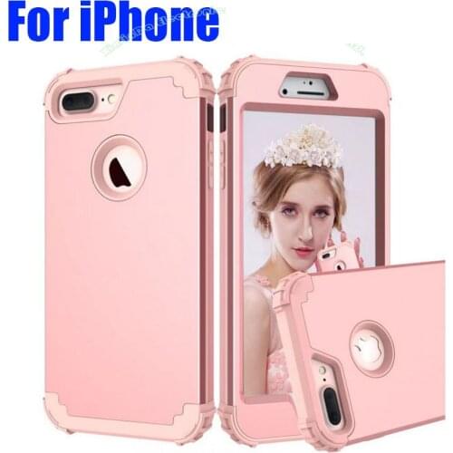 Shockproof Case for IPhone 11 Pro XS Max XR 8 7 Plus 6 6S PC+TPU 3-Layers Hybrid Full-Body Cover Anti-Knock Phone Shell IP729