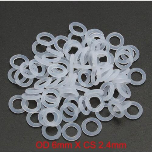 OD 6mm x CS 2.4mm rubber rings silicone sealing ring gaskets o-ring set rubber o ring gaskets