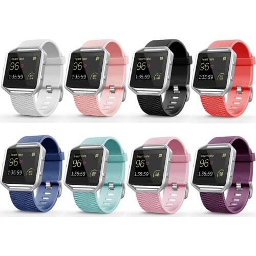 Silicone strap For fitbit blaze band replacment wristband bracelet wrist belt Correa smartwatch rubber watchband+metal buckle