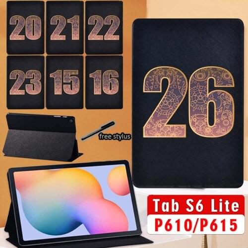 For Samsung Galaxy Tab S6 Lite 10.4 Inch SM-P610 P615 Case Leather Folding Stand Cover Tablet Shell for Tab S6 Lite