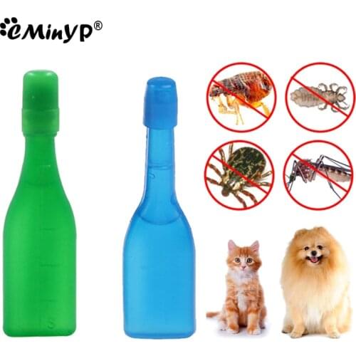 Universal Cat Dog Tick Flea Killer Stain Odor Remover Effective Safe Pet Lice Insect Repellent For Puppy Kitten Treatment 2.5ML