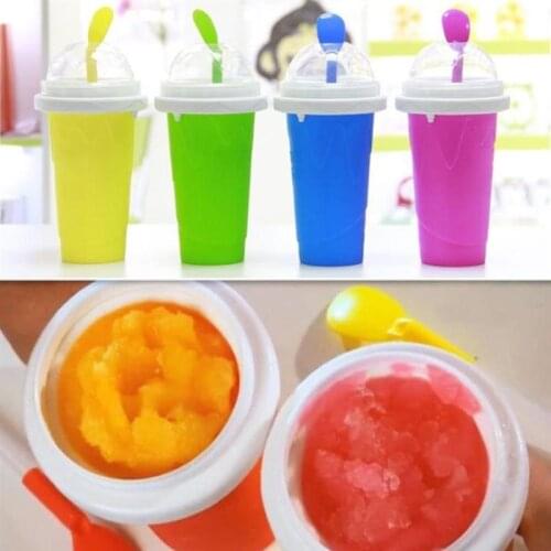 Slushie Maker Cup DIY Homemade Frozen Drink Cup Hot Summer Shake Smoothie Cup Milkshake Juice Ice Cream Drink Cooling Cup