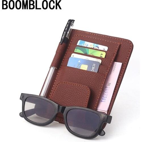 Car Sun Visor Organizer Tool Card Storage Bag For VW Polo Jetta Toyota Corolla Mercedes W203 Saab Renault Dacia Duster