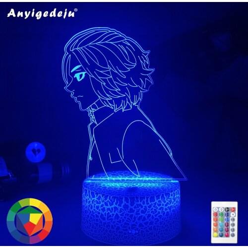 Tokyo Revengers Mikey LED Light for Child Bedroom Decor Night Light Birthday Gift Room Table Anime Tokyo Revengers 3d Lamp