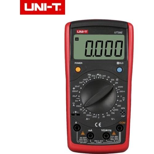 UNI-T UT39E LCD Digital Multimeter AC DC Volt Amp Ohm Capacitance Hz Tester