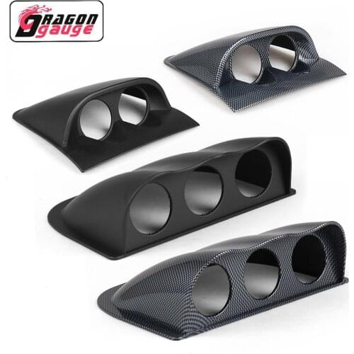 2 inch 52mm Universal Racing Dash Board Dual Triple Gauge Pod Gauge Cup Black Carbon Fiber Color Gauge Pod Car Gauge Holder