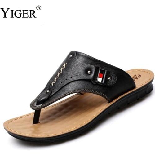YIGER Men's Flip Flops