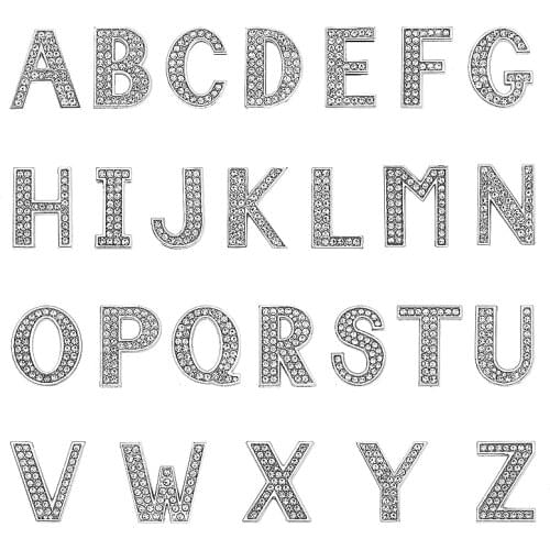 1pc A-Z 30mm clear full rhinestone Slide Letters Fit DIY Wristband & Bracelet & Pet Collar Jewelry Making