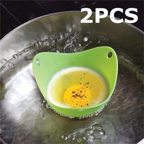 2pcs/set Silicone Egg Poacher Egg Cups Cookware Microwave Egg Cooker or Egg Boiler 301-0325