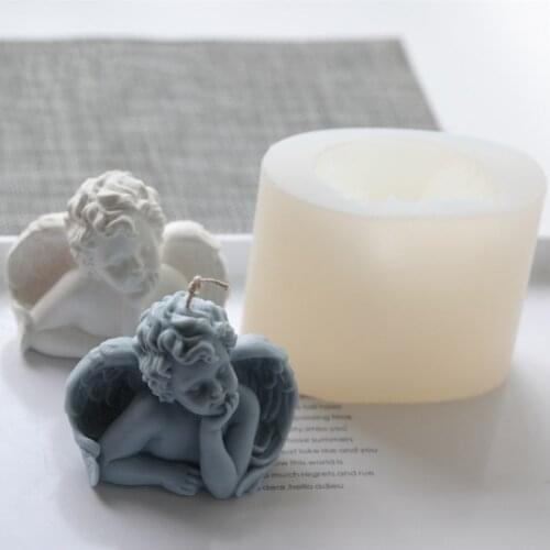 3D Baby Angel Silicone Candle Mold DIY Candle Soap Craft Making Cake Decorating Tool Mousse Moulds Candle Making Angel Model