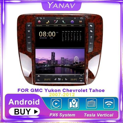 Android Stereo Receiver Car Radio For GMC Yukon/ Chevrolet Tahoe 2007-2012 Vertical Screen Auto Audio Video Multimedia Player