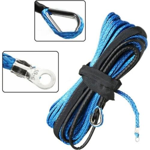 Automotive Vehicle ATV UTV Off-road Boat Synthetic Tow Rope Strap with Hooks Emergency Heavy Duty Hauling Pulling Line