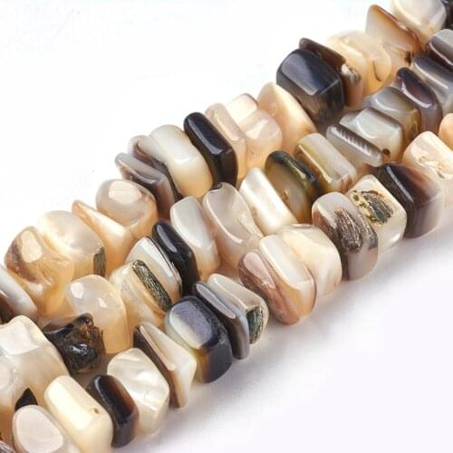 8~11mm Natural Freshwater Shell Beads Seashell Color Square Heishi Beads for Bracelet Women DIY Jewelry Making Accessories