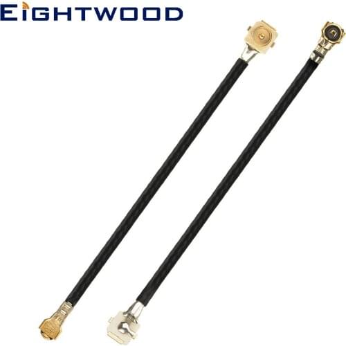 Eightwood 3.5 CM UF.I/IPX Plug Male to IPEX /MHF4 Jack Female Connector Pigtail 1.13mm Antenna Cable for Wireless Pack of 2