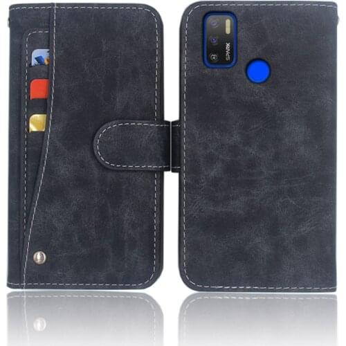 Hot! Tecno Spark 5 Air Case Luxury Wallet Flip Leather Phone Bag Cover Case For Tecno Spark 5 Air With Front Slide Card Slot
