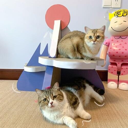 Fuji Pet Cat Tree Toys with Ball Scratcher Posts for Cats Kitten Climbing Tree Cat Toy Protecting Furniture Fast Delivery