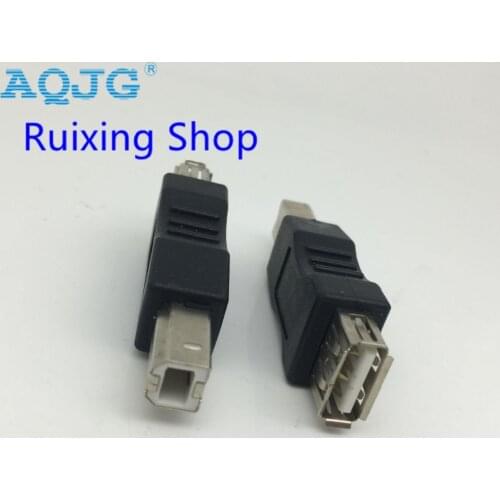 AQJG USB A female to B male A male to B male printer print converter adapter connector USB 2.0 port retail wholesale USB2.0 AQJG