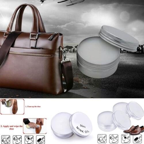 50/30Ml Leather Craft Repair Pure Mink Oil Cream Gel Car Maintenance Polishing Seat Sofa Satchel Care Shoes Bag Recolor Cle L7D7