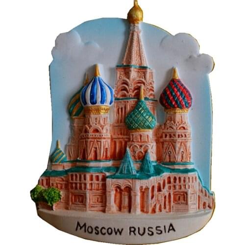Moscow Russia Cathedral Handmade Painted Aromatherapy Fridge Magnets Travel Souvenirs Refrigerator Magnetic Sticker Home Decor