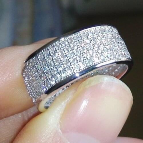 Fashion Jewelry Rings, Five rows of diamond rings