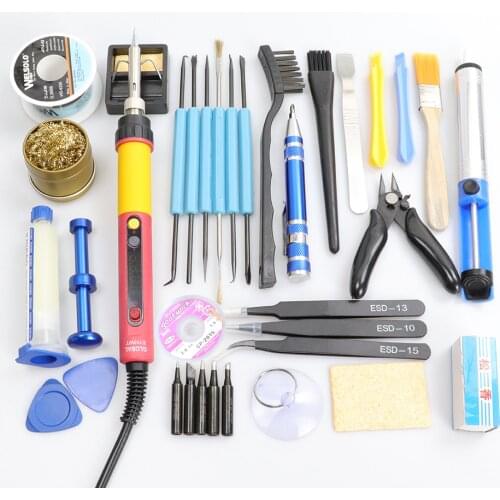 CXG high-power lead-free soldering iron LED digital display constant temperature soldering station set E60WT E90WT E110WT