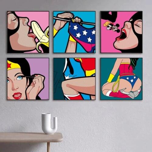 Marvel Movie Funny Cartoon Superhero Canvas Painting Posters and Prints Wall Art Picture for Living Room Home Decoration Cuadros