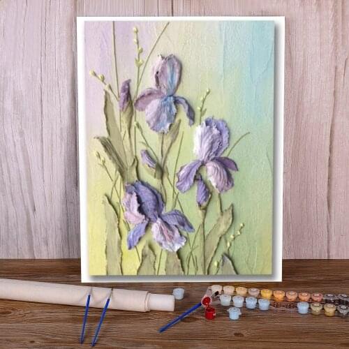 Flowers Art Rose Peony Painting By Numbers Package Oil Paints 40*50 Boards By Numbers Handmade Crafts For Wholesale