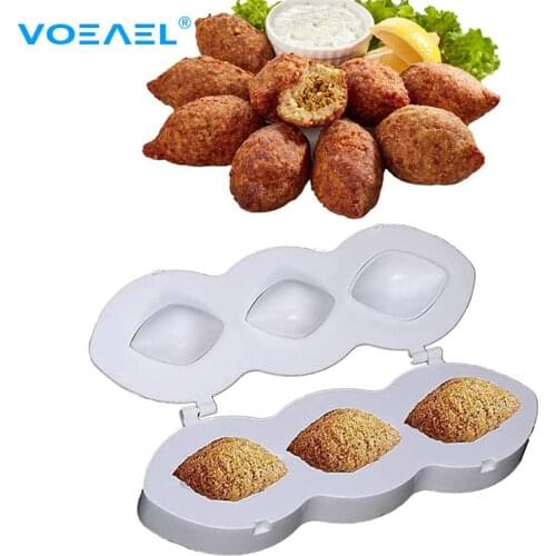 Plastic Meatball Mold, Meatloaf Maker Press Tools DIY Mould Kitchen Homemade Stuffed Meatballs Maker for Making Fried Kibbeh