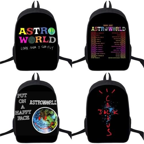 New Double Layer Travis Scotts ASTROWORLD Backpack Teens Daily School Bag Trendy Rucksack WISH YOU WERE HERE Boys Girls Bookbag