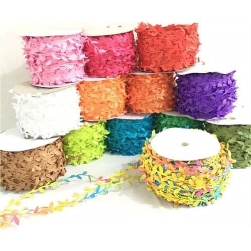 2Yards Silk Leaf-Shaped Handmake Artificial Green Leaves for Wedding Decoration DIY Wreath Gift Scrapbooking Craft Fake Flower