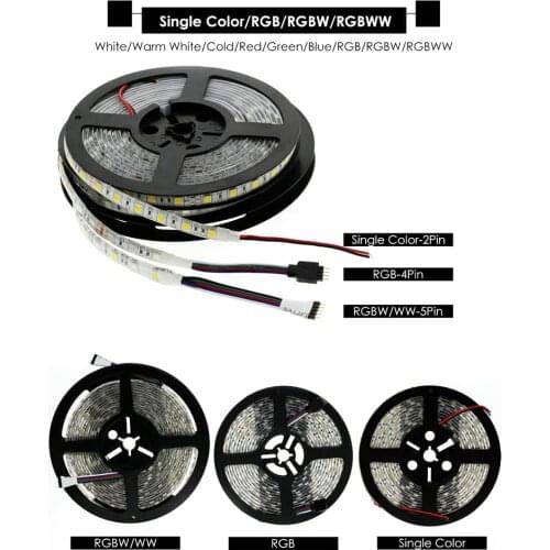 LED Strip 5050 DC12V Flexible LED Light 60LED/m 5m/Lot White / Warm White / Cold White / RGB 5050 LED Strip
