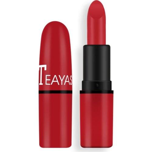 TEAYASON Brand Lipstick Lips Cosmetics Moisturizer Easy to Wear Pigments Waterproof Velvet Matte Lipstick Makeup T1053
