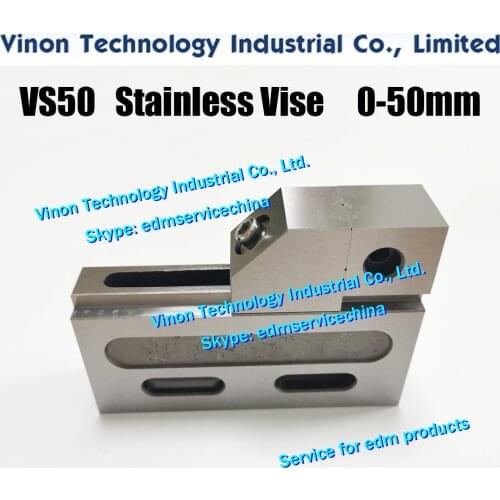 Max Open:0-50mm Stainless Vise VS50 (120Lx85WX28H), EDM GRINDING VISE hold 50mm for edm machine, precision wire cut vise