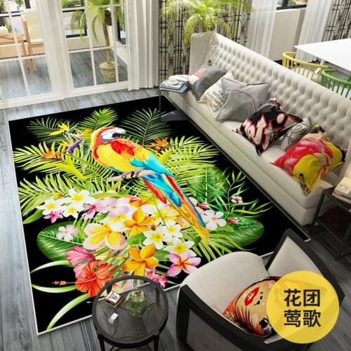 High quality 3D tropical rainforest animal print rugs and carpets for home living room decor Carpet Coffee table bedside tapete