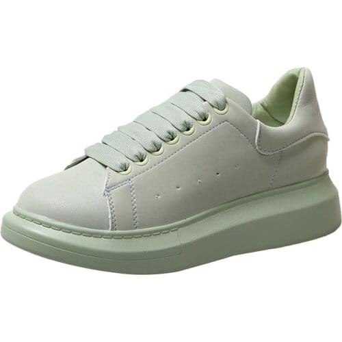 2021Spring Autumn New Women Platform Sneakers Thick Bottom Vulcanized Shoes Ladies Fashion Little White Shoes Red