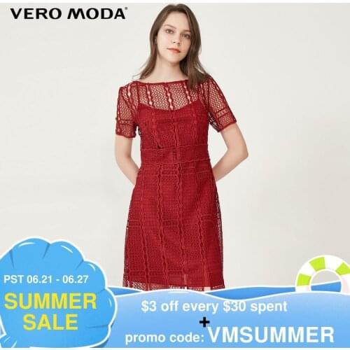 Vero Moda Women Vintage Cut-out Crochet Two-pieces Party Dress | 32027B503