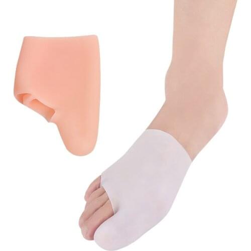 10 Pairs/Lot White/Skin SEBS Big Toe Valgus Correction , Foot Toes Separator For Female Forefoot Cover Nursing