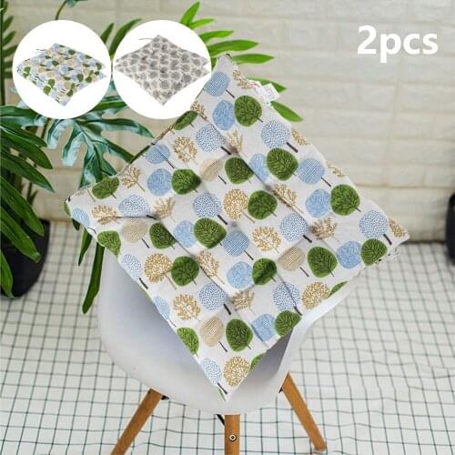 2PCS Soft Square Shape Thicken Pad Chair Cushion Tie on Seat Dining Room Kitchen Office Home Decor 40x40cm Cushion Pads